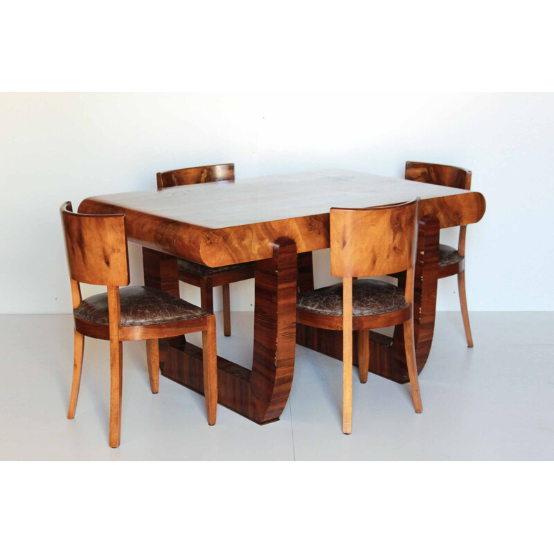 Vintage French Art deco dining set, 1930