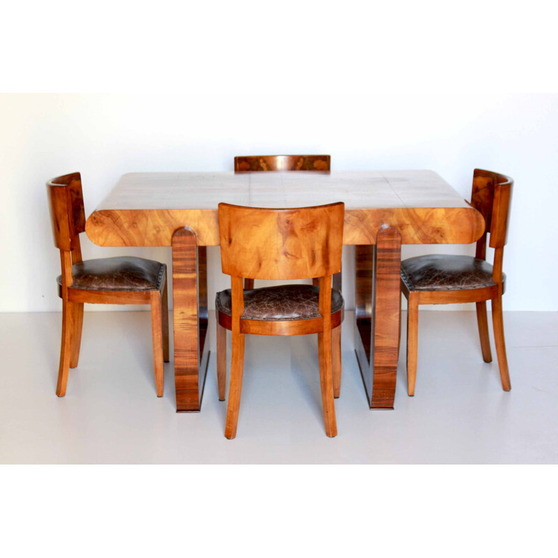 Vintage French Art deco dining set, 1930