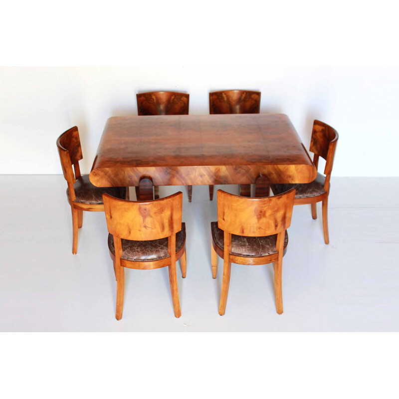 Vintage French Art deco dining set, 1930