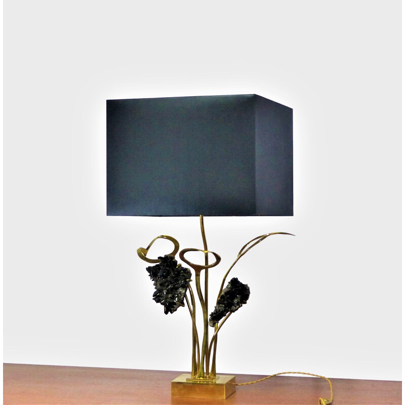 Vintage-Lampe aus Messing und vergoldeter Bronze von Willy Daro