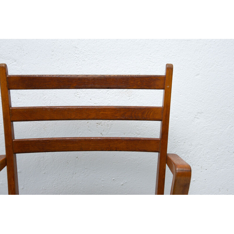 Pair of vintage bentwood office chairs, Czechoslovakia 1960