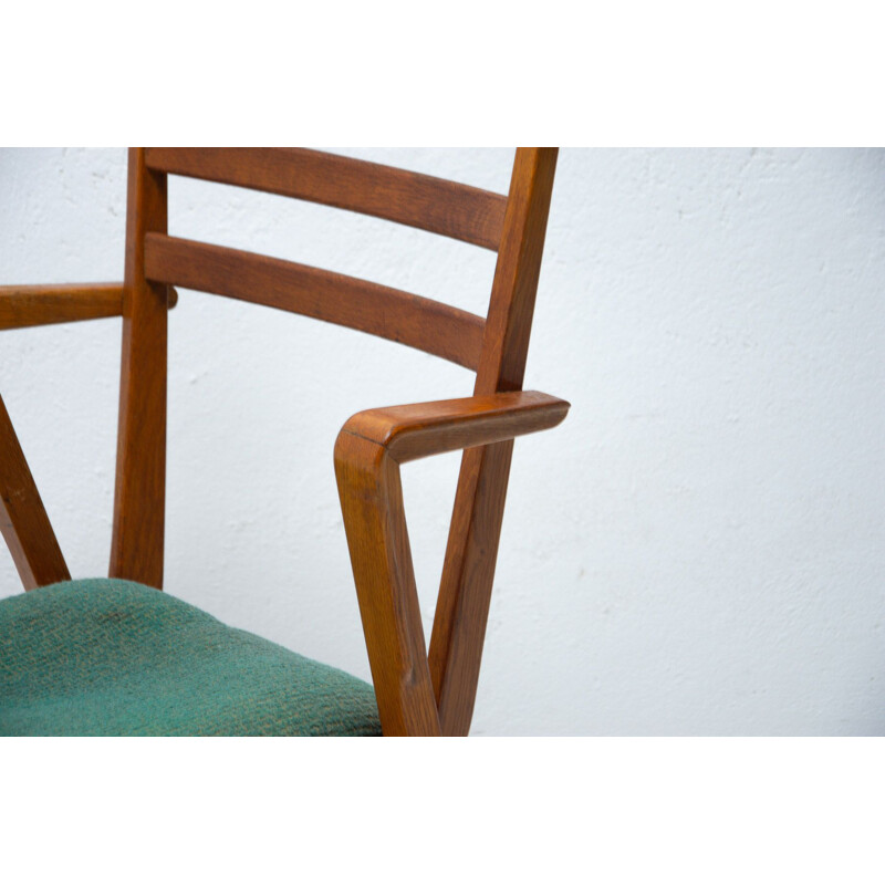 Pair of vintage bentwood office chairs, Czechoslovakia 1960