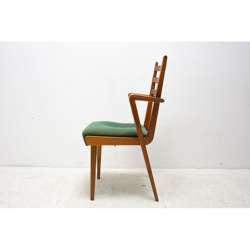 Paire de fauteuils de bureau vintage en bois courbé, Tchécoslovaquie 1960