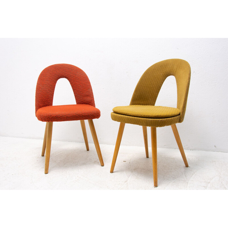 Pair of mid century upholstered dining chairs by Antonin Suman, Czechoslovakia 1960s