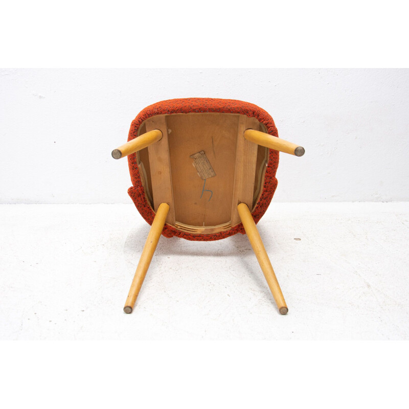 Pareja de sillas tapizadas vintage de Antonin Suman, Checoslovaquia 1960