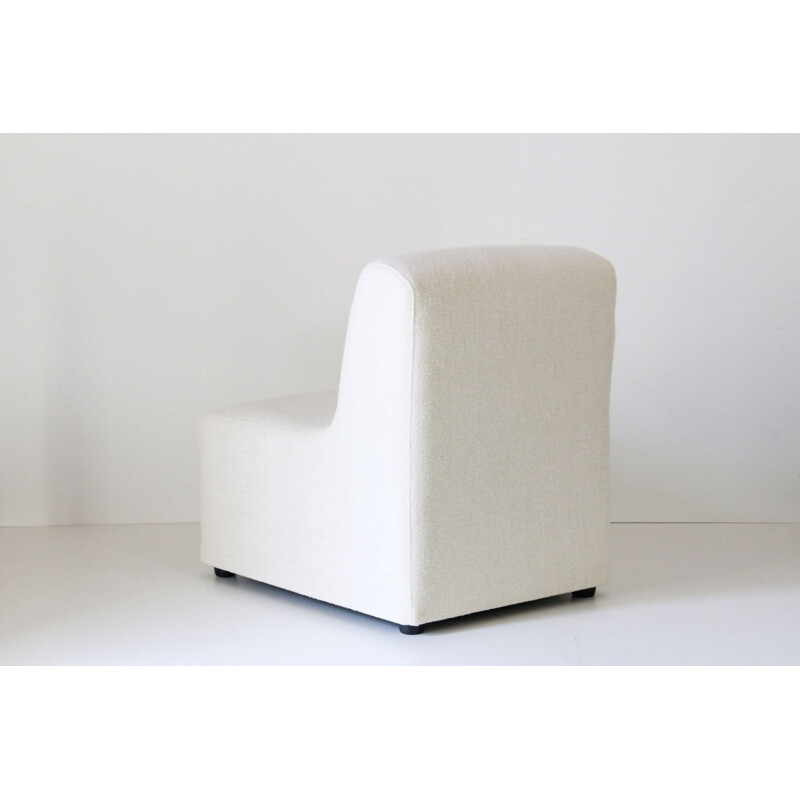 Vintage white armchair, 1970s