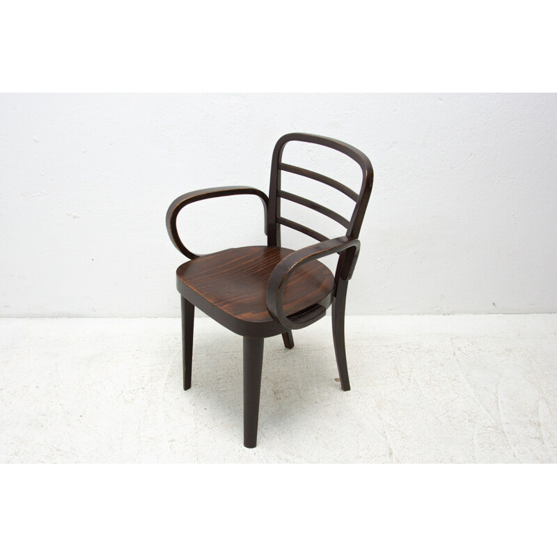 Vintage Art deco writing desk chair, Czechoslovakia 1930s