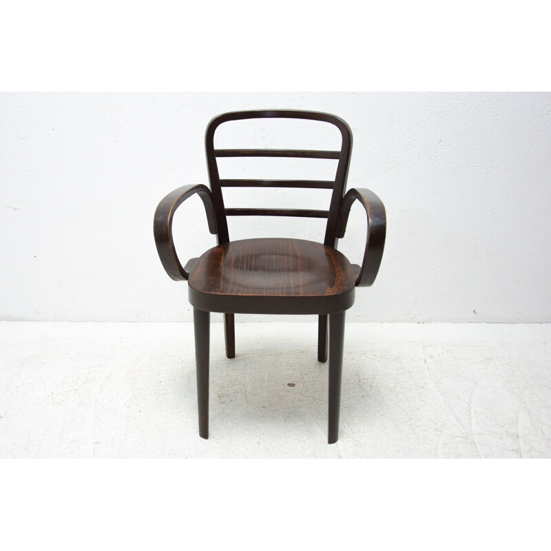 Vintage Art deco writing desk chair, Czechoslovakia 1930s