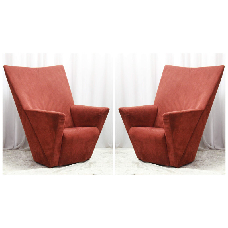 Vintage red armchair "Armilla" by Burkhard Vogther for Arflex, Italy 1990