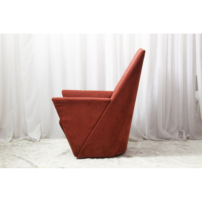 Vintage red armchair "Armilla" by Burkhard Vogther for Arflex, Italy 1990