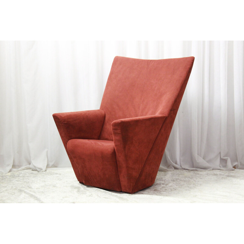 Vintage red armchair "Armilla" by Burkhard Vogther for Arflex, Italy 1990