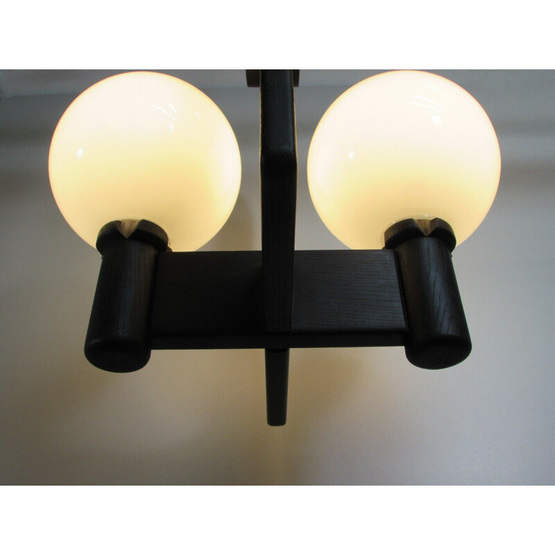 Vintage Mérignies ceiling lamp by Guillerme et Chambron, 1970