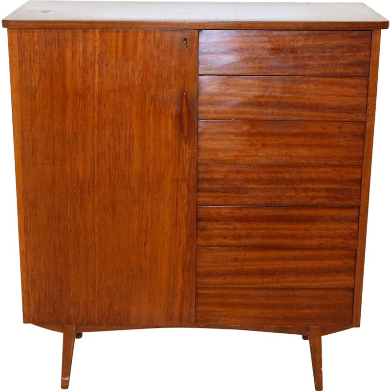 Scandinavian mahogany chest of drawers, Sweden 1950