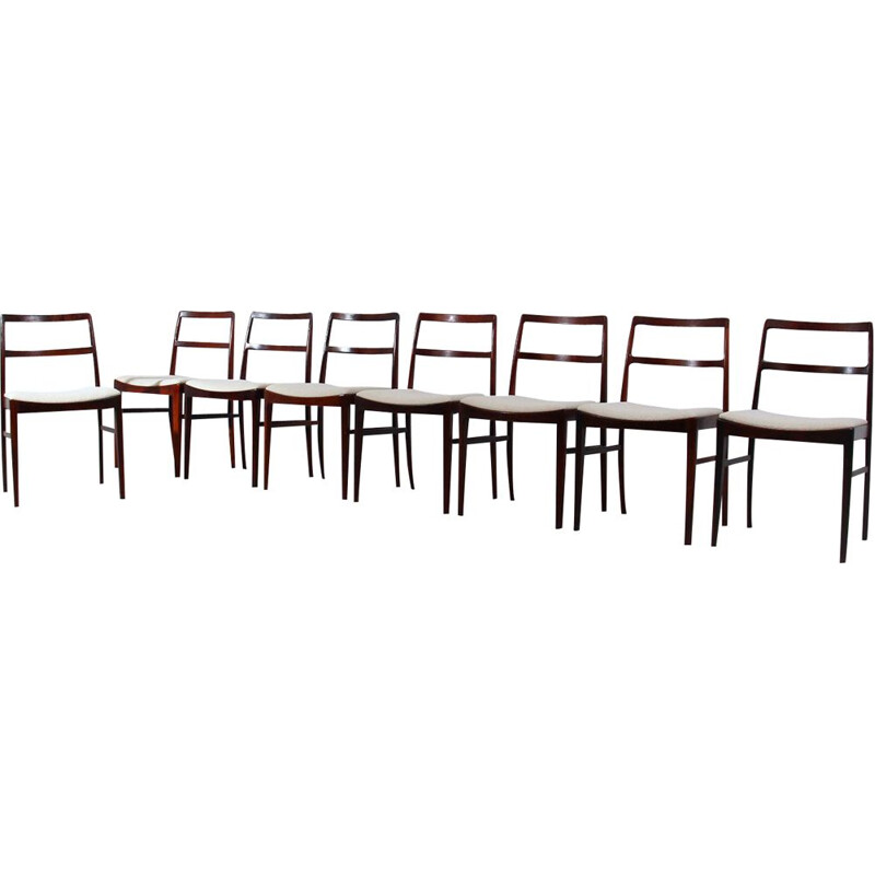 Lot de 8 chaises vintage d'Arne Vodder pour Sibast, 1960