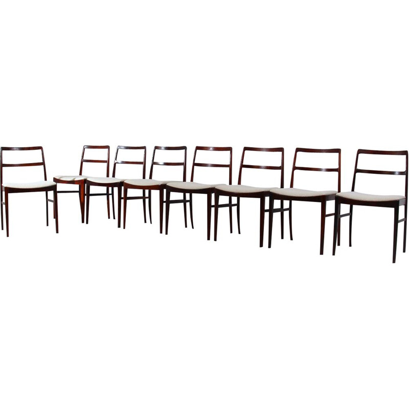 Set of 8 vintage chairs by Arne Vodder for Sibast, 1960