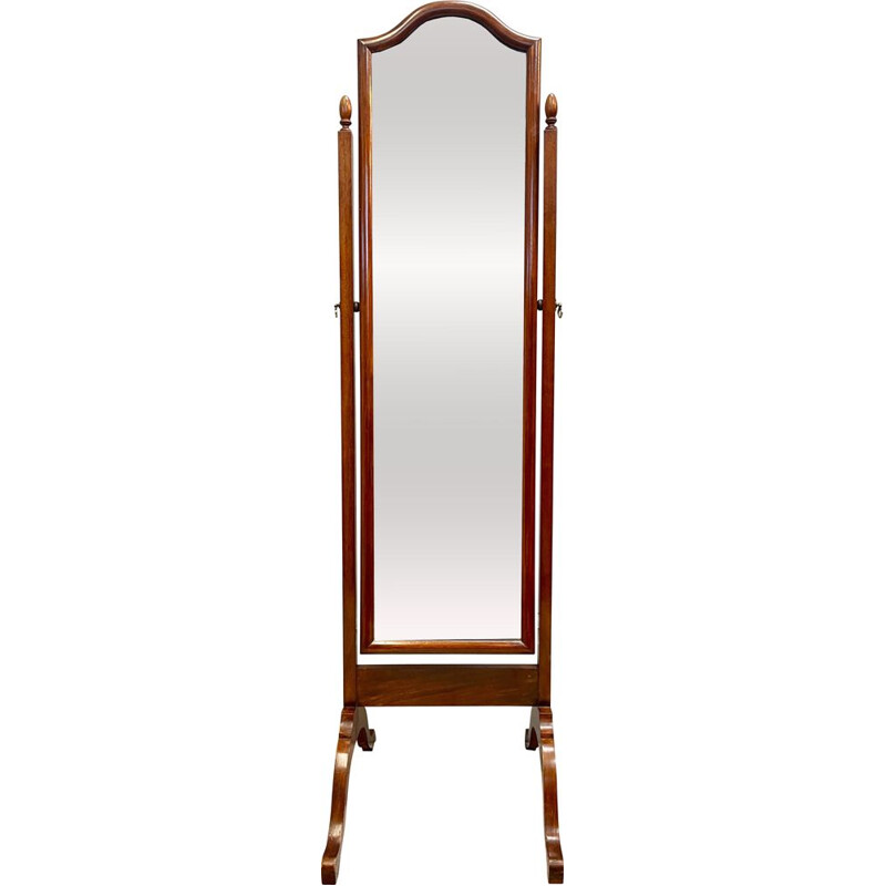 Vintage cheval dressing mirror in mahogany