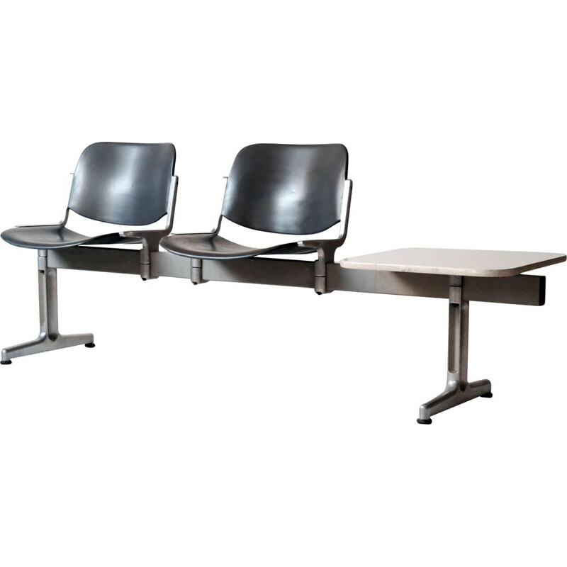 Italian vintage Airport bench by Piretti for Castelli Anonima, 1970s