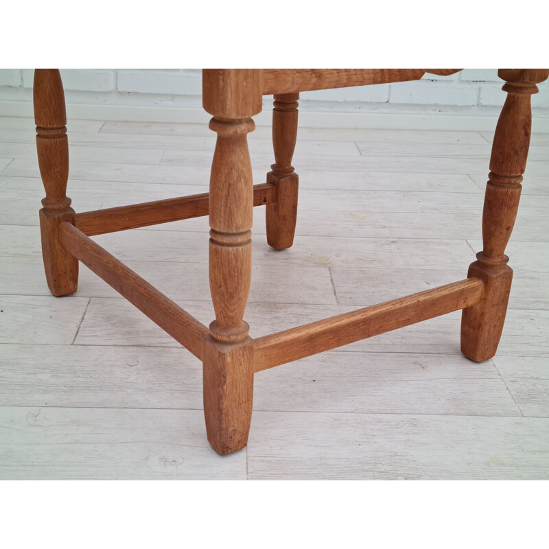 Set of 5 vintage Danish oak wood chairs, 1960s