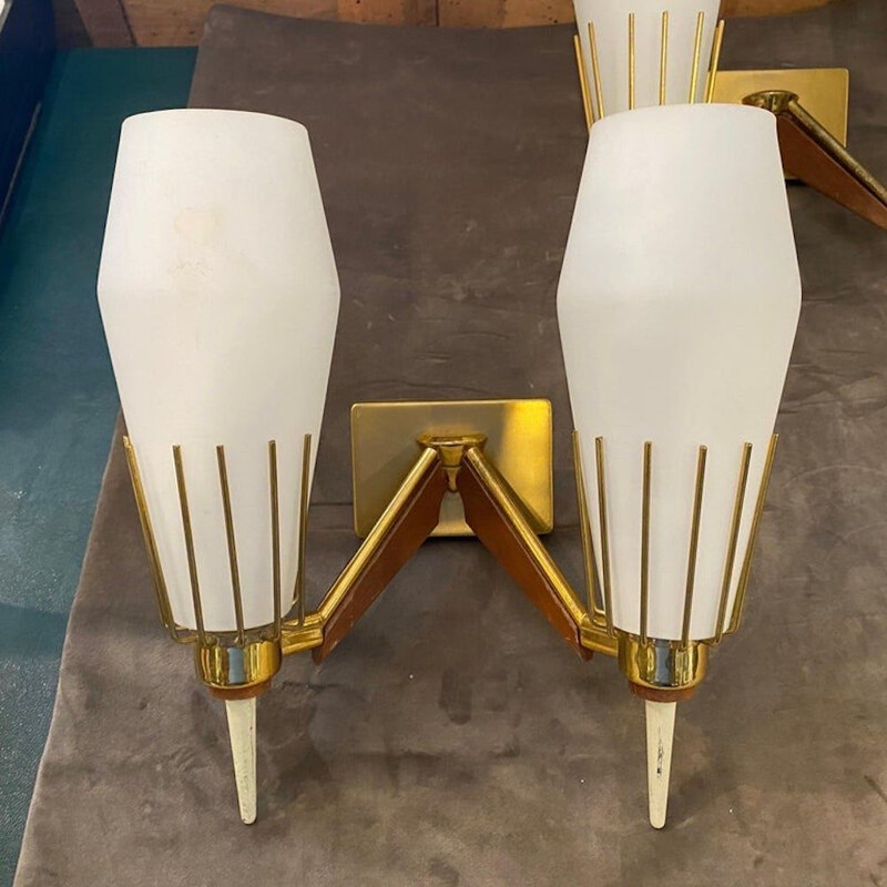 Pair of mid-century Italian wall lamps, 1960s