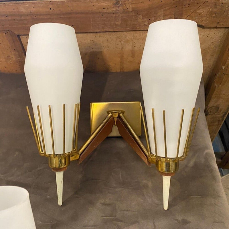 Pair of mid-century Italian wall lamps, 1960s