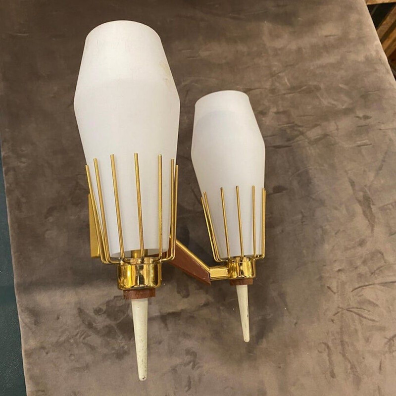 Pair of mid-century Italian wall lamps, 1960s