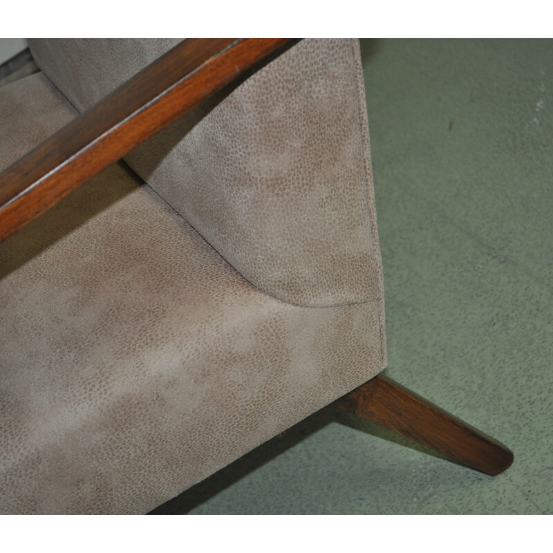 Pair of Cesky Nabytek armchairs in leather - 1960s