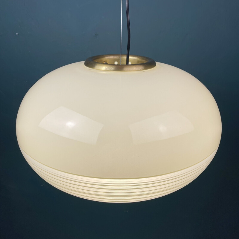 Vintage light-green pendant lamp, Italy 1970s