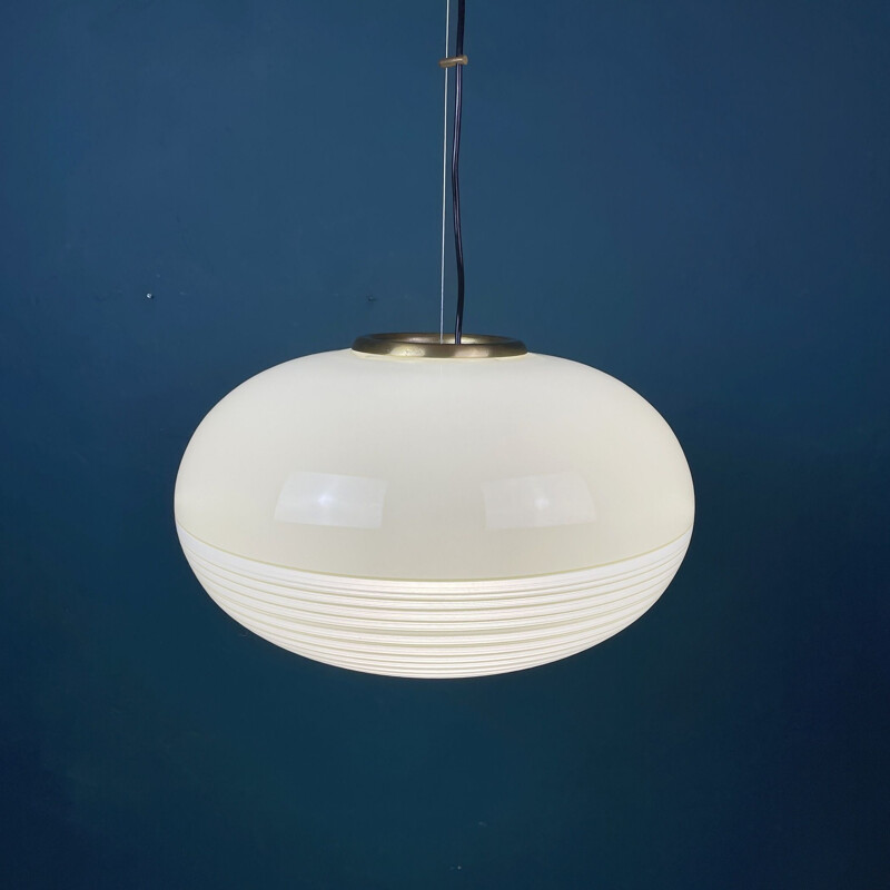 Vintage light-green pendant lamp, Italy 1970s