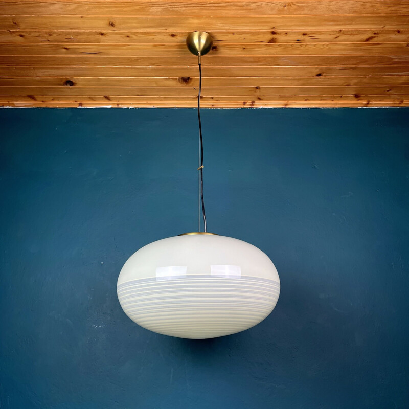 Vintage light-green pendant lamp, Italy 1970s