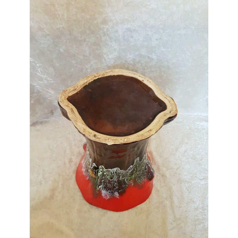 Vintage Vallauris tree trunk vase, 1970