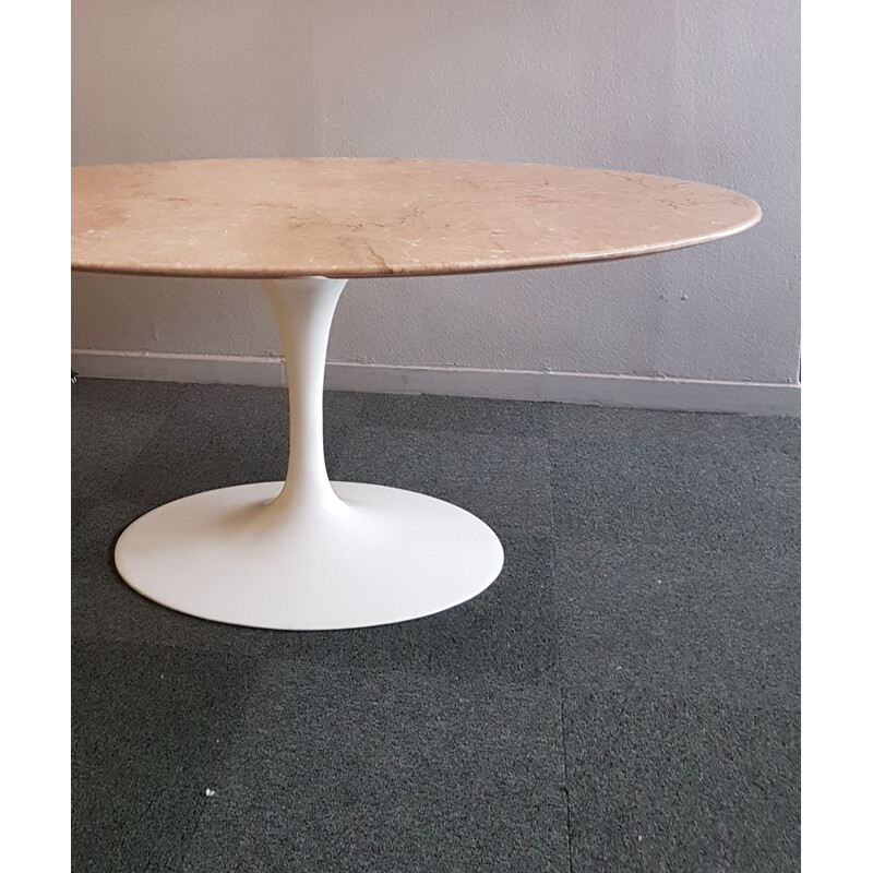 Vintage marble tulip table by Maurice Burke for Arkana, 1970