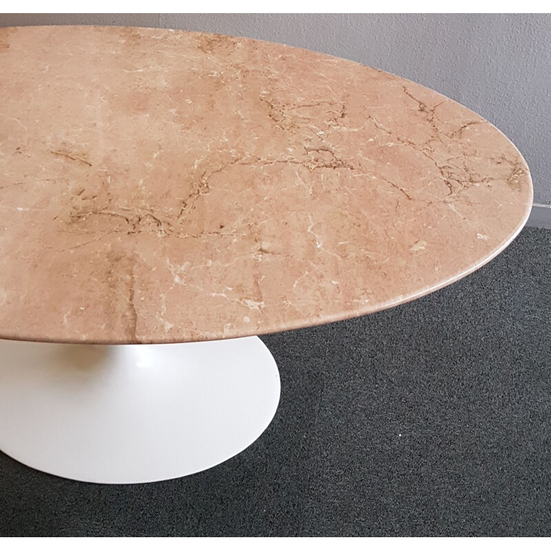 Vintage marble tulip table by Maurice Burke for Arkana, 1970