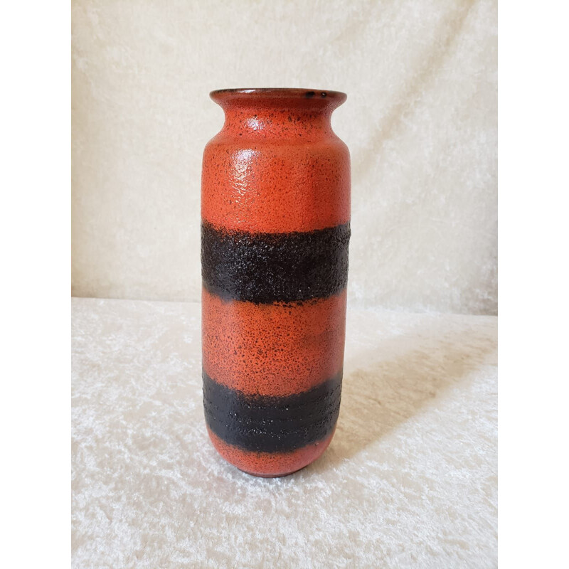 Vintage red and black vase, Germany 1960-1970