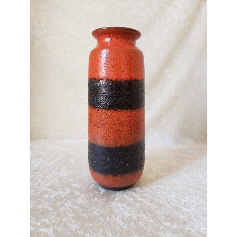 Vintage red and black vase, Germany 1960-1970