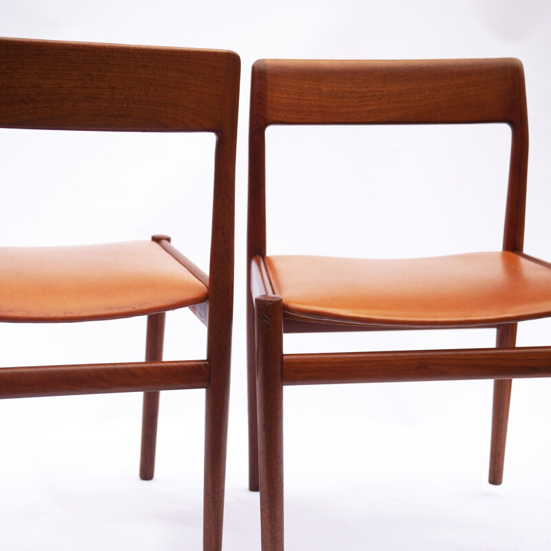 Ensemble de 6 chaises vintage par Johannes Norgaard pour Norgaard Mobelfabrik, 1960