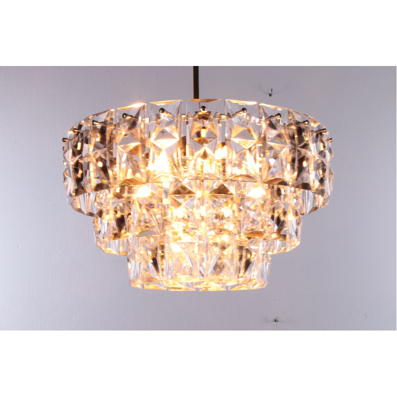 Mid-century crystal chandelier by Kinkeldey, 1970