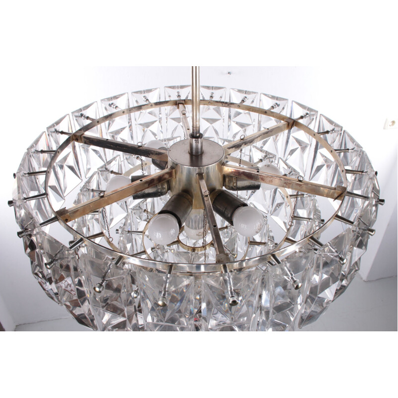 Mid-century crystal chandelier by Kinkeldey, 1970