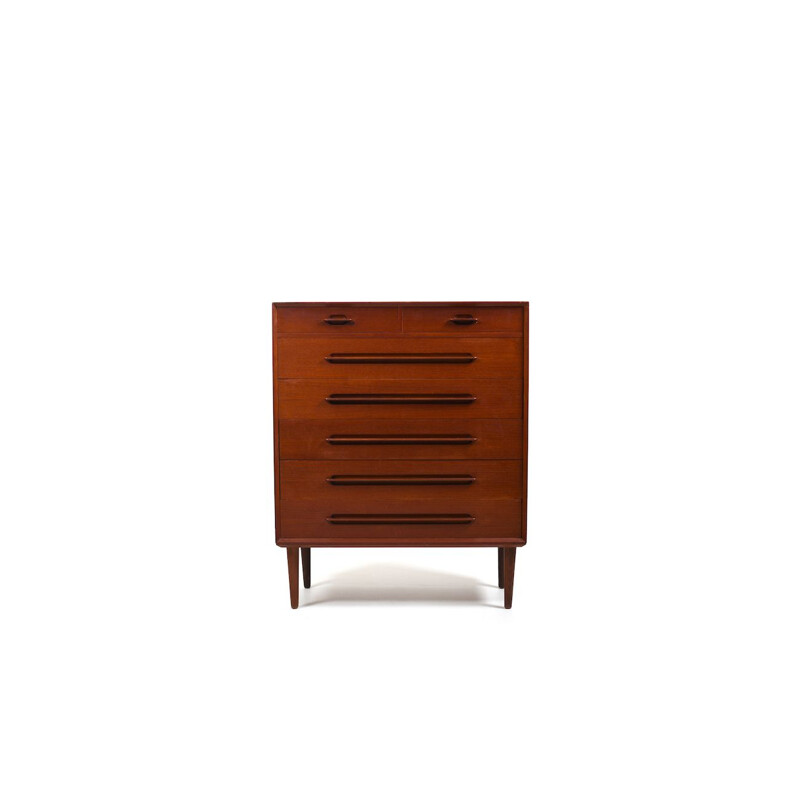 Danish vintage chest of drawers in teak by Ejvind A. Johansson for Gern Møbelfabrik, 1965