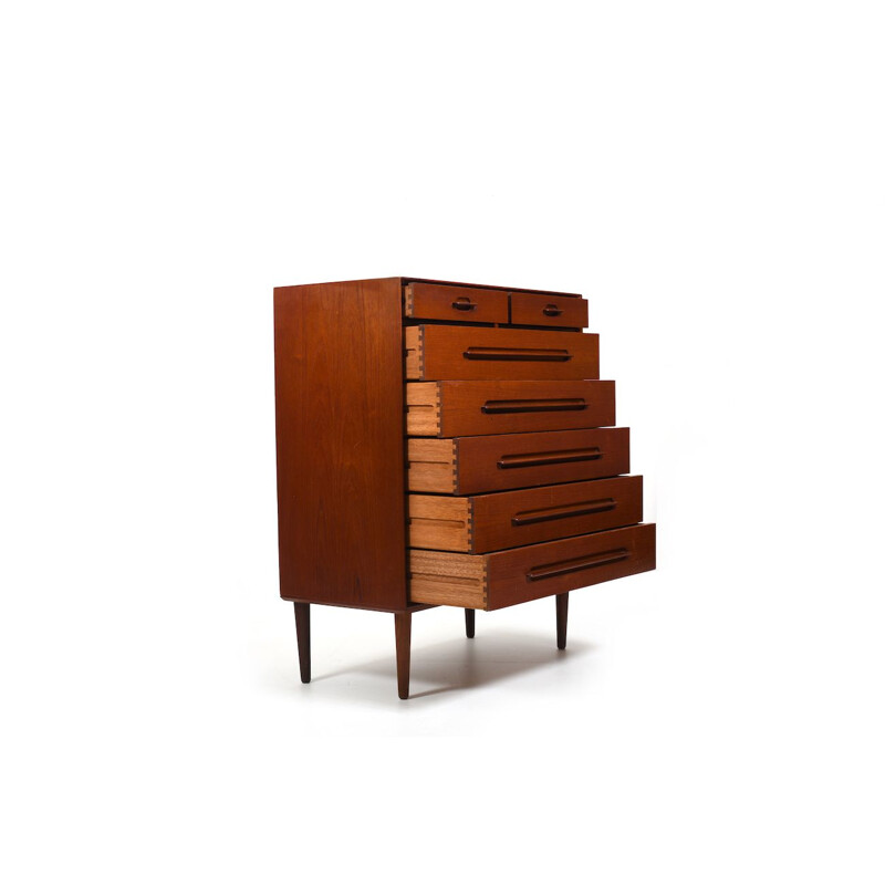 Danish vintage chest of drawers in teak by Ejvind A. Johansson for Gern Møbelfabrik, 1965