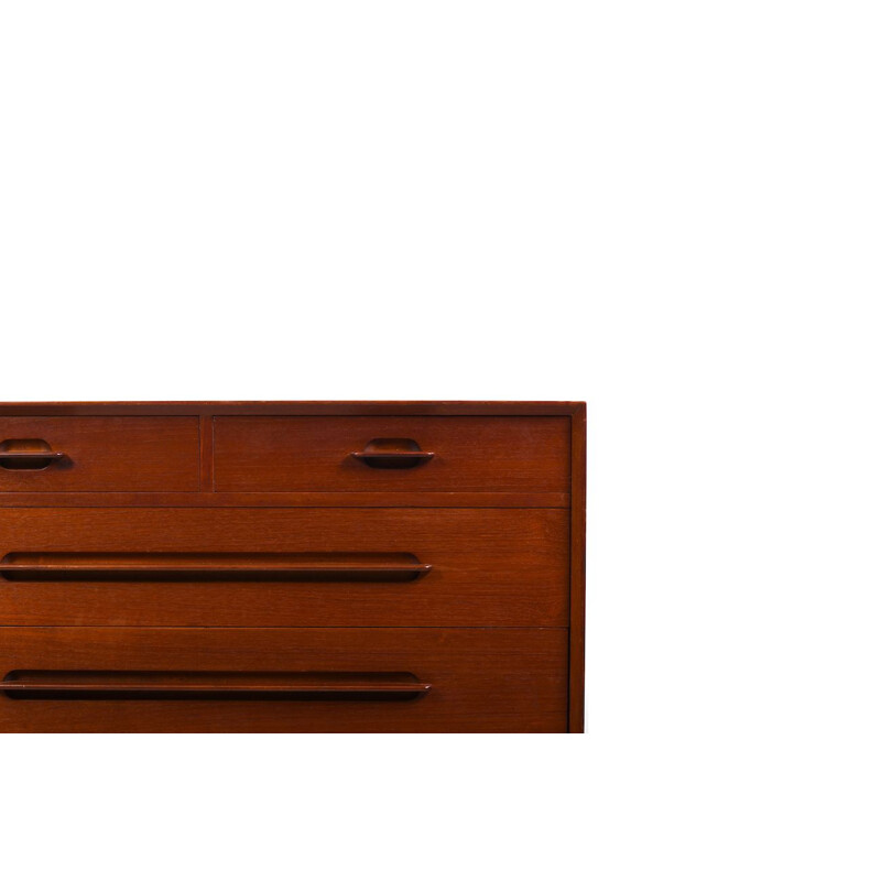 Danish vintage chest of drawers in teak by Ejvind A. Johansson for Gern Møbelfabrik, 1965