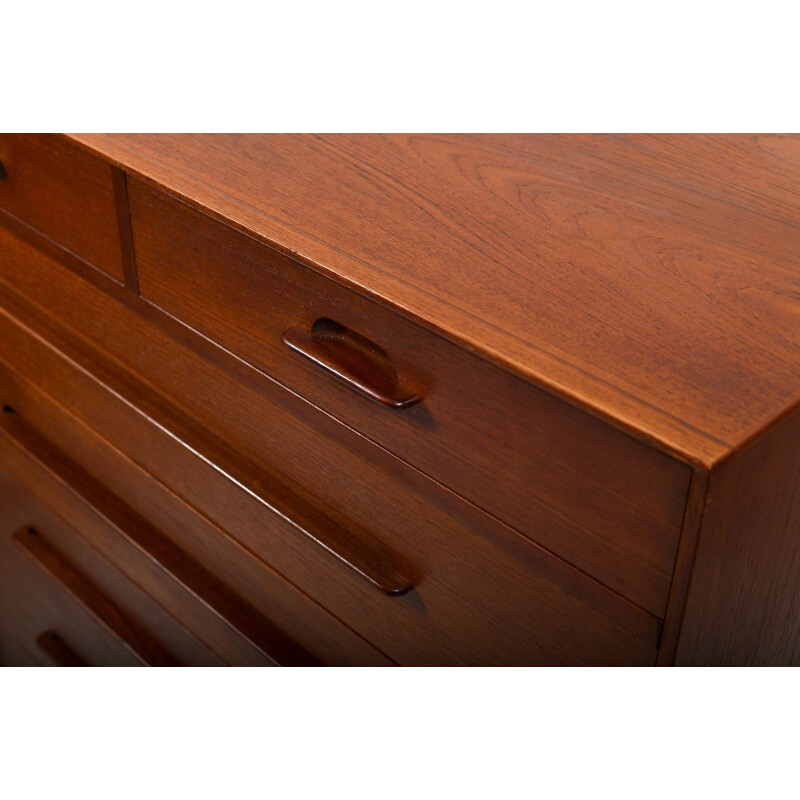 Danish vintage chest of drawers in teak by Ejvind A. Johansson for Gern Møbelfabrik, 1965