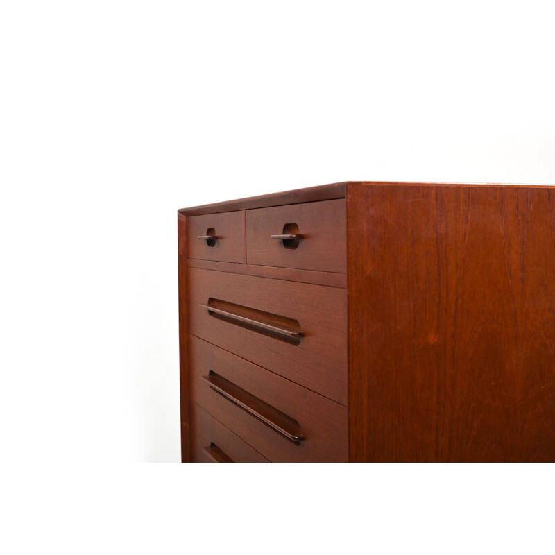 Danish vintage chest of drawers in teak by Ejvind A. Johansson for Gern Møbelfabrik, 1965