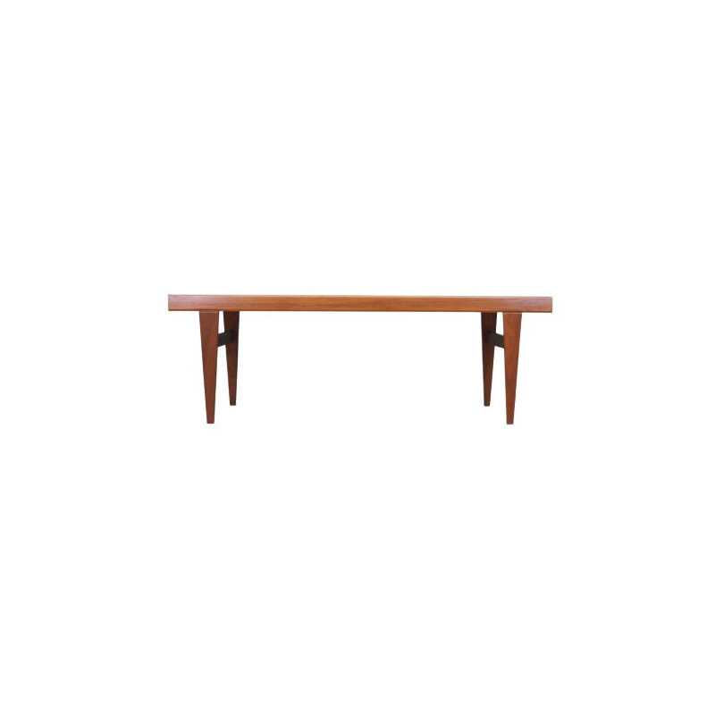 Teak vintage Danish bench by Niels Bach, 1970s