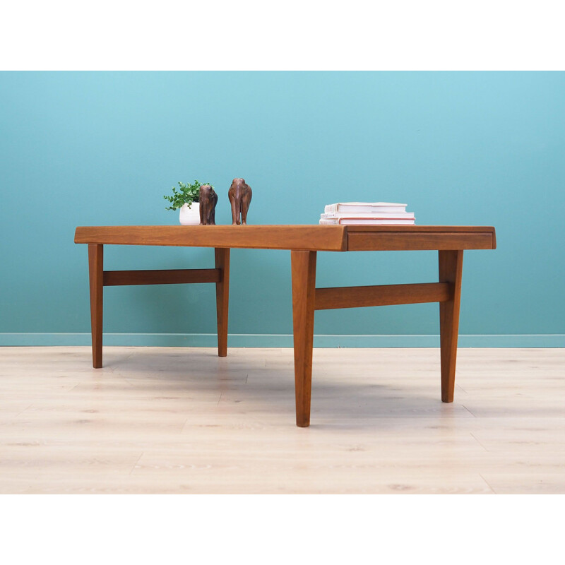 Teak vintage Danish bench by Niels Bach, 1970s