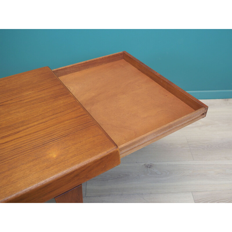 Teak vintage Danish bench by Niels Bach, 1970s