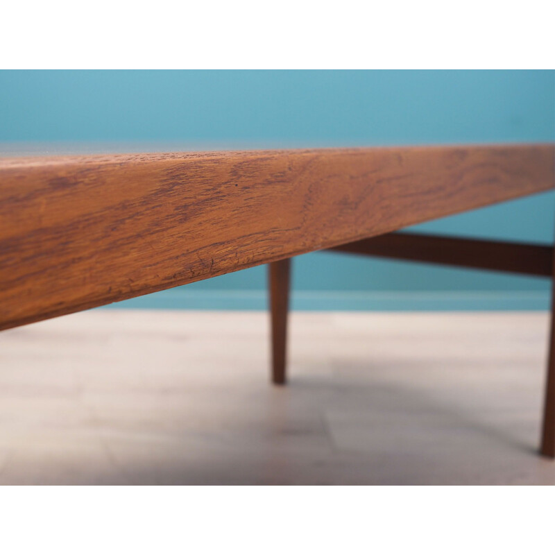 Teak vintage Danish bench by Niels Bach, 1970s