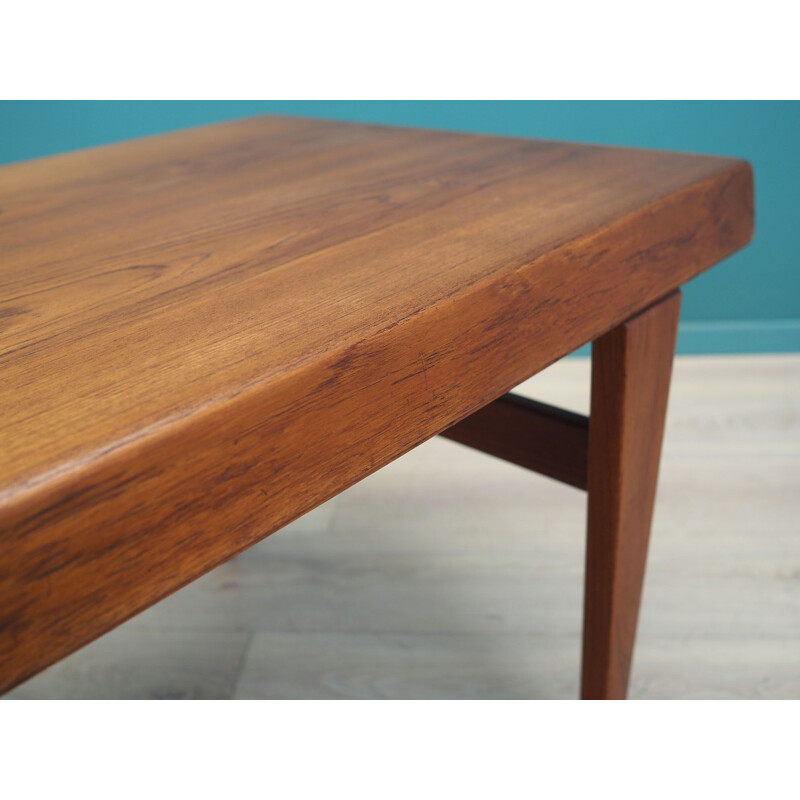 Teak vintage Danish bench by Niels Bach, 1970s