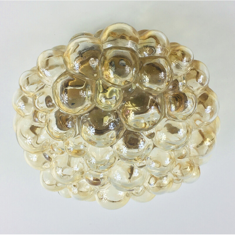 Mid-century amber bubble ceiling lamp by Helena Tynell for Limburg, Germany 1970s