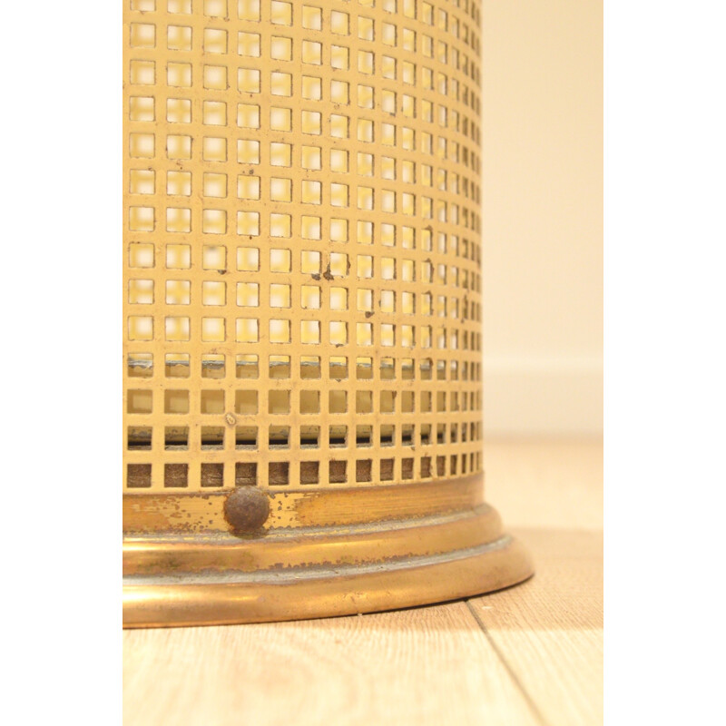 Umbrella stand in white metal and brass - 1950s