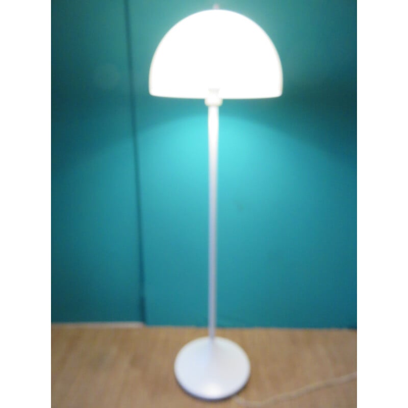 Vintage white floor lamp, Denmark 1975